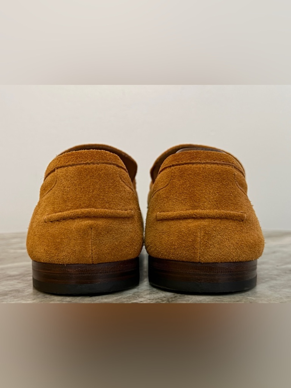 GUCCI JORDAAN  Horsebit Suede Loafers Harness Brown 10 / 10.5 US Tan/Beige - Picture 6 of 10